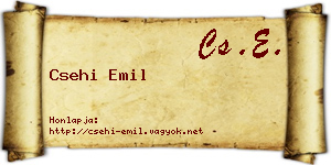 Csehi Emil névjegykártya